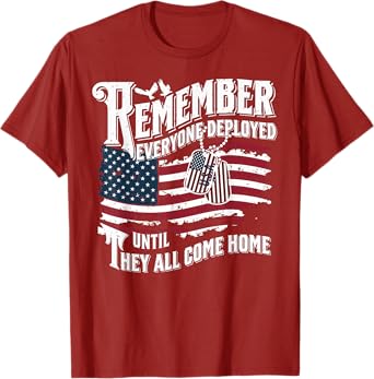 We Wear Red Friday Military Support Our troops Deployment T-Shirt