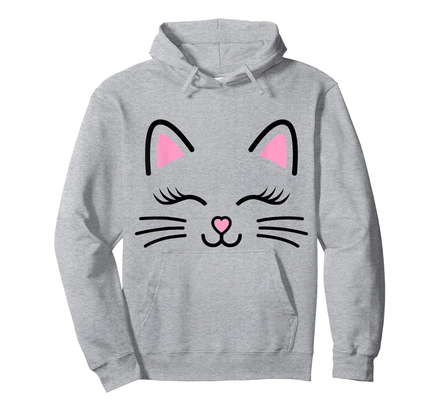 Women's Cat Face Whiskers Print Cosplay Kitty Love Halloween T-Shirt Small