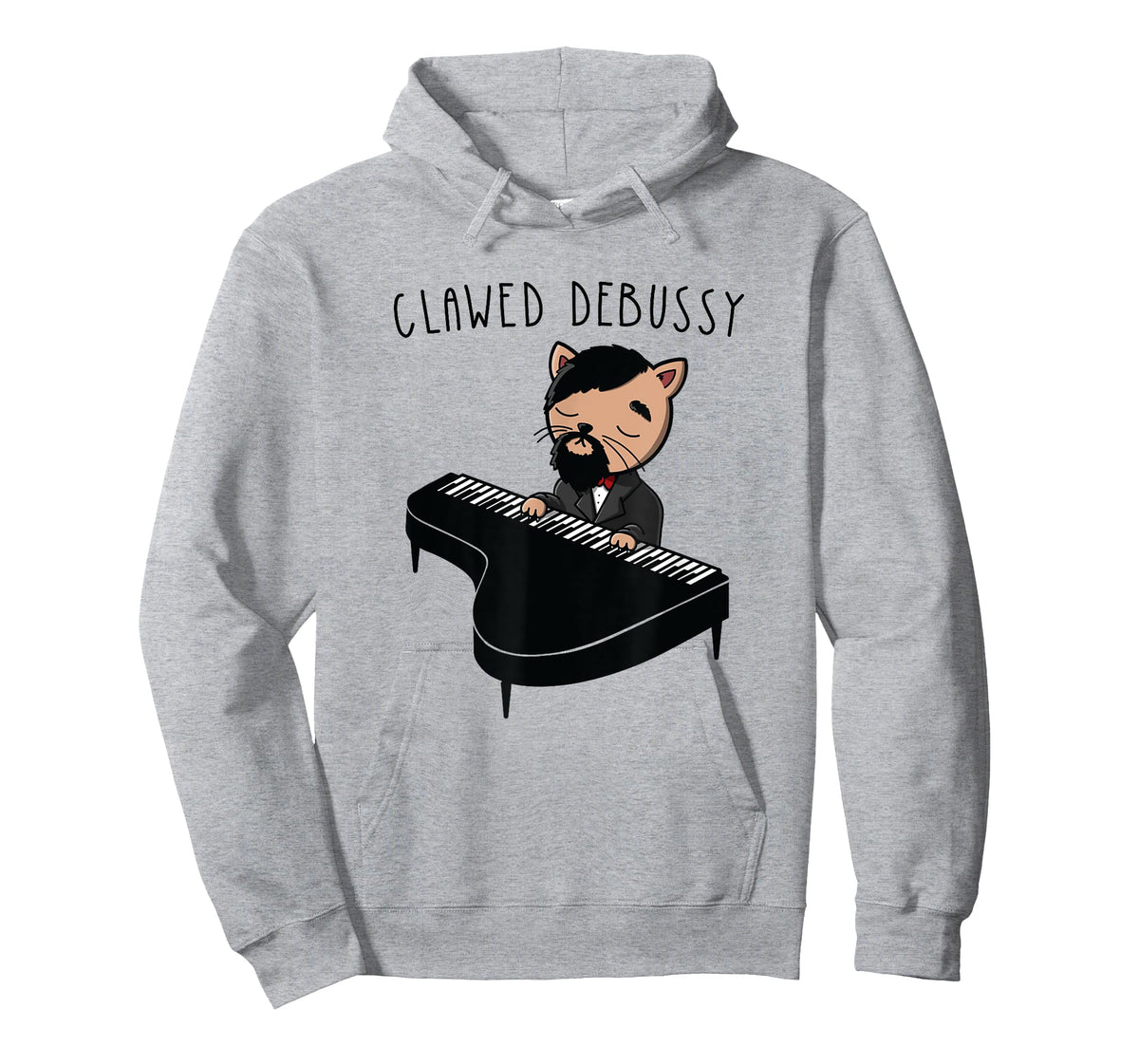 Funny Debussy Gift Cute Cat Playing Piano Classical Music T-Shirt
