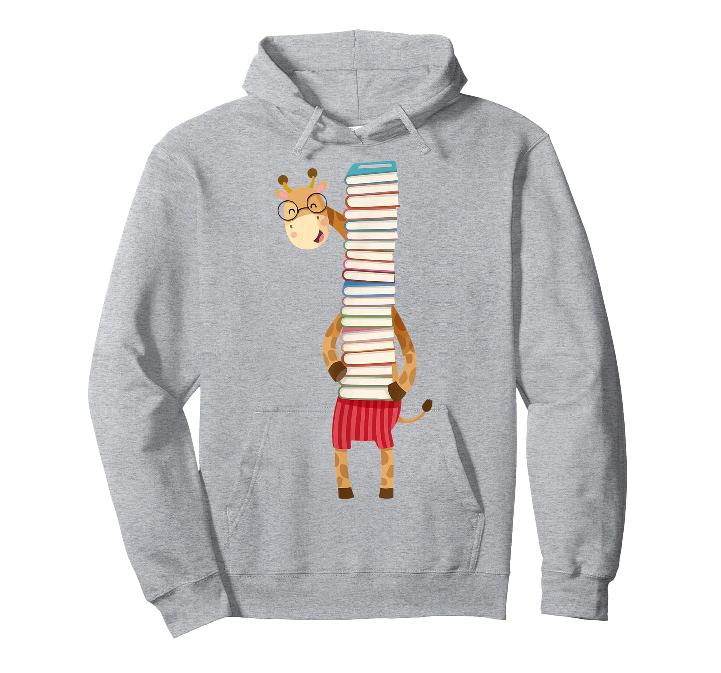 Bookworm Giraffe Holding Book Kids Boy Women Teacher Reading T-Shirt