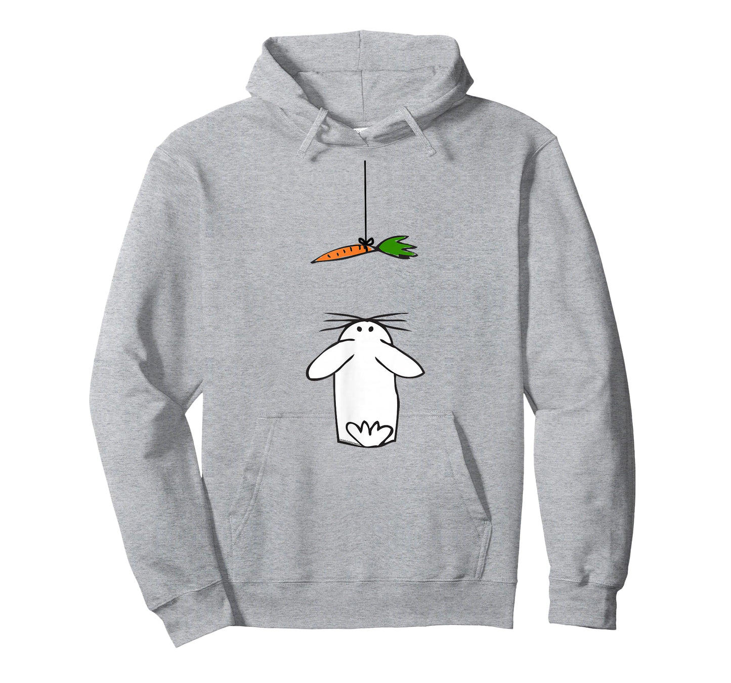 Cute and Funny Rabbit Looking Up at Carrot Kids Easter T-Shirt Small