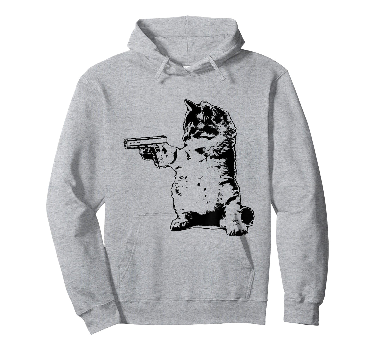 Gun Kitty Funny Cat T-Shirt Men Women T-Shirt