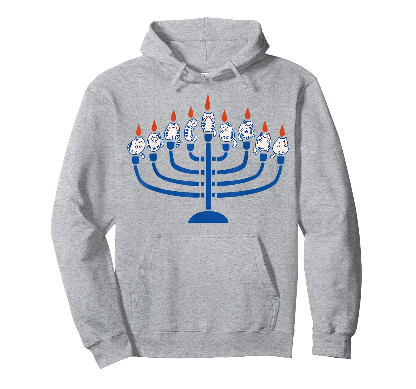 Hanukkah Menorah Cat Happy Hanukcat Funny Jewish Chanukah T-Shirt