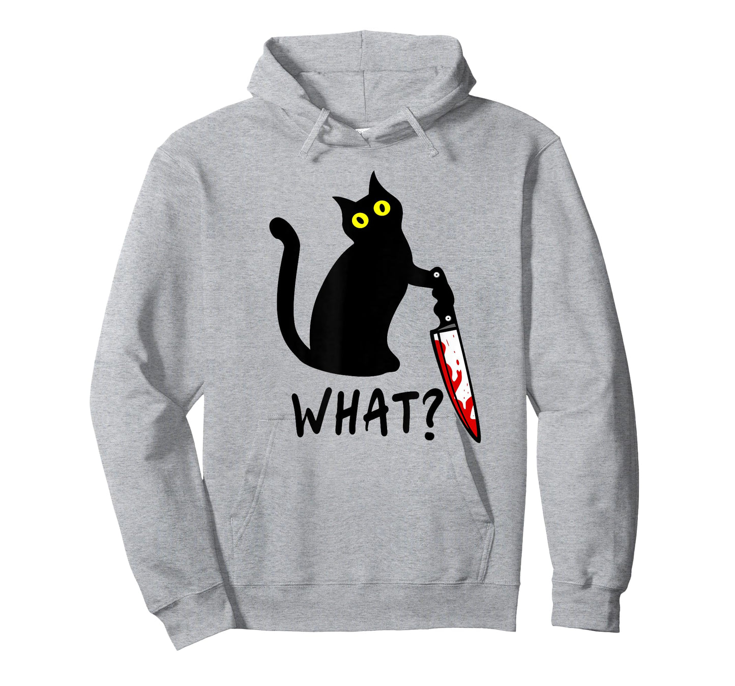 What? Funny Black Murderous Cat Knife Kitten Cat Lover Gift Men Women T-Shirt