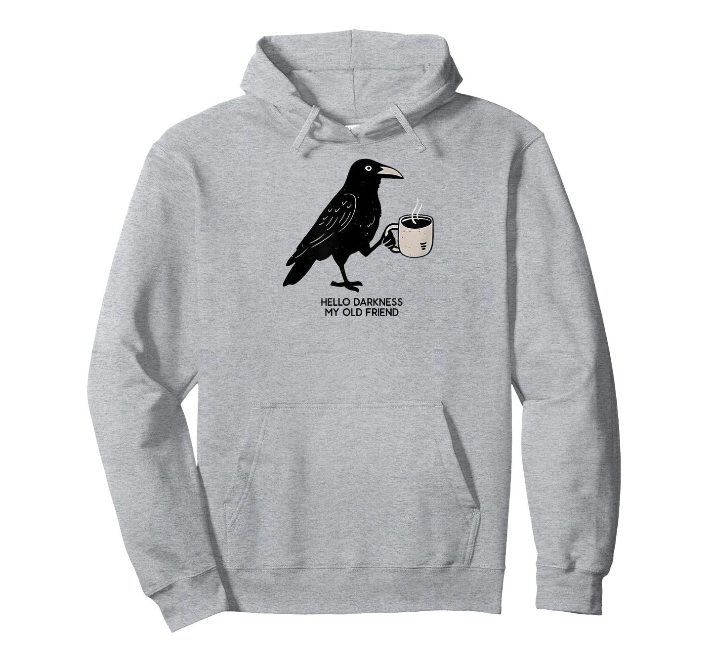 Hello Darkness My Old Friend Crow Coffee Spooky Halloween T-Shirt