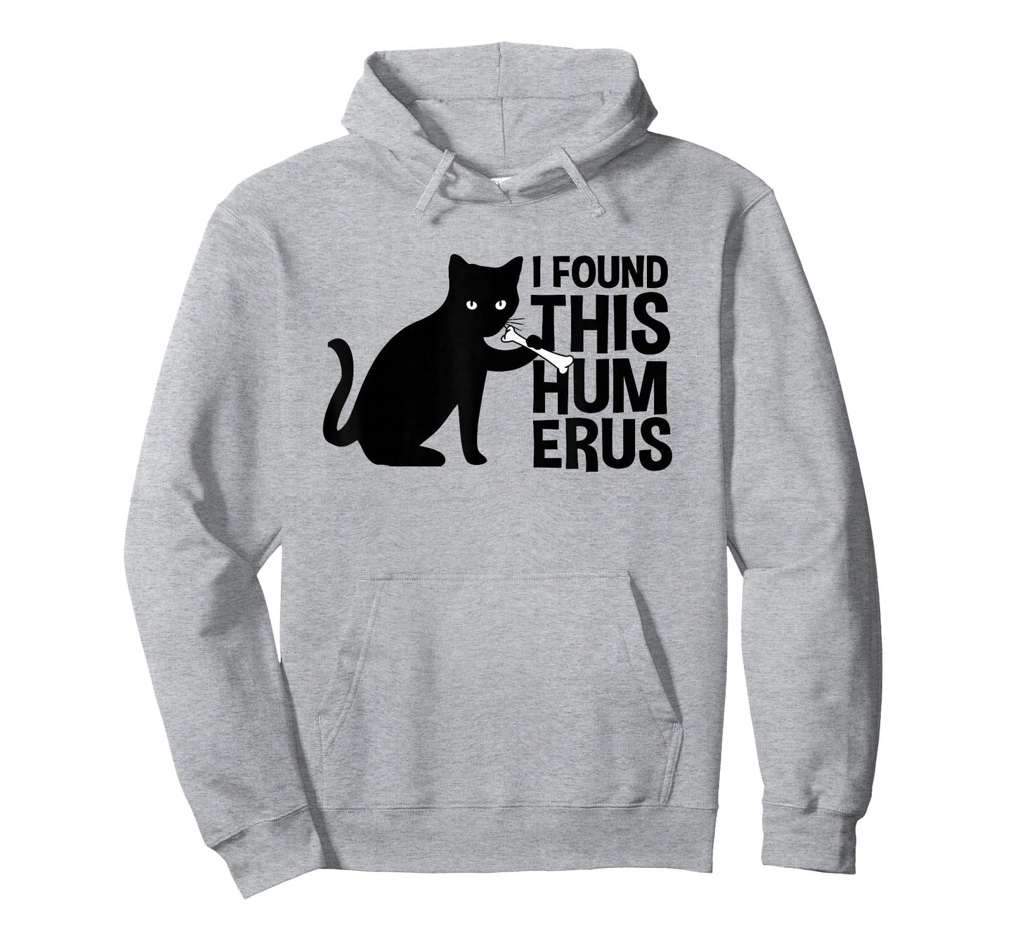 I Found This Humerus Cats T-Shirt Humorous Black Cat wi Bone T-Shirt