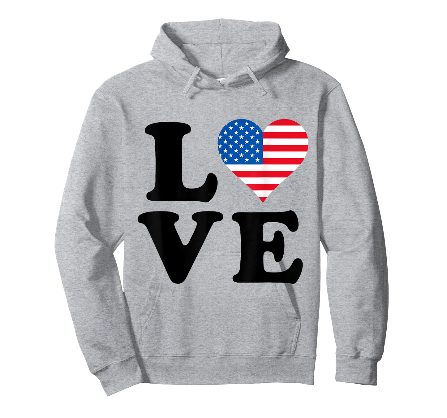 LOVE USA Flag Heart Independence Day 4th July America T-Shirt