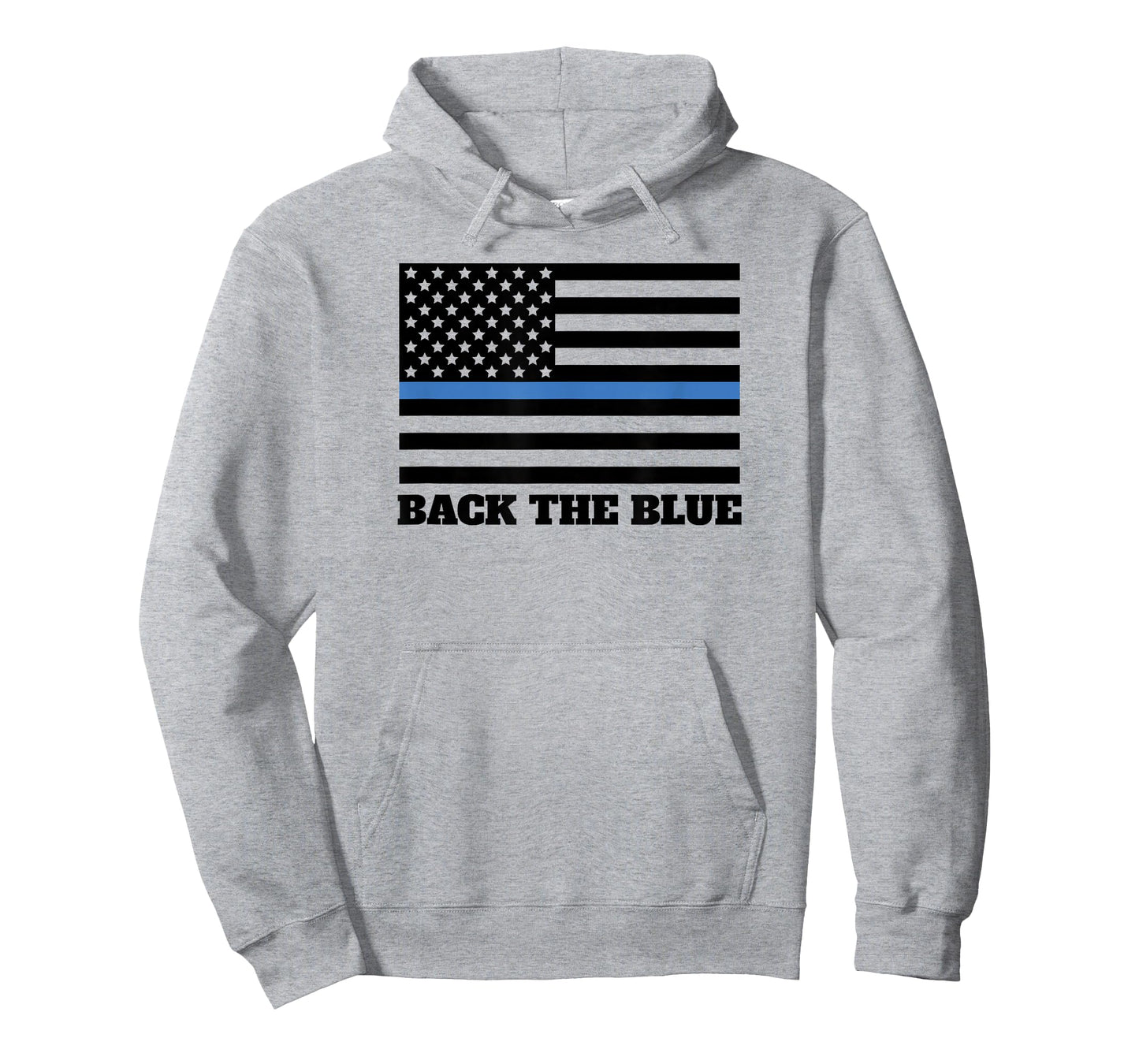 Back The Blue Police Support Thin Blue Line American Flag T-Shirt