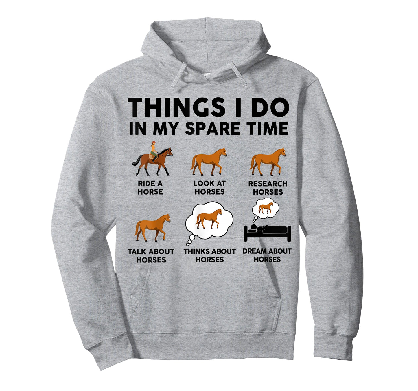 Horse-Shirt Women Girl Things I Do in My Spare Time Funny T-Shirt