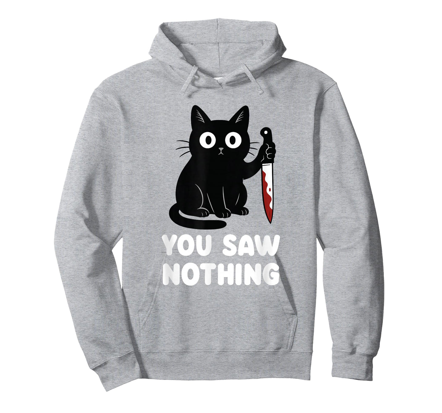 You Saw Nothing Funny Black Cat T-Shirt