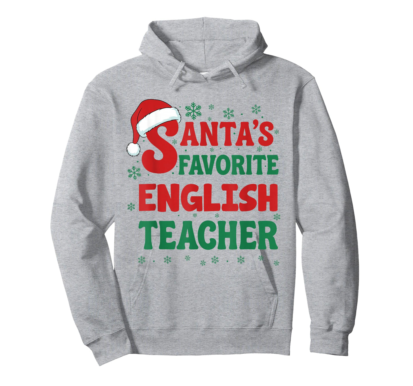 Santa's Favorite English Teacher Christmas Holiday Pajama T-Shirt