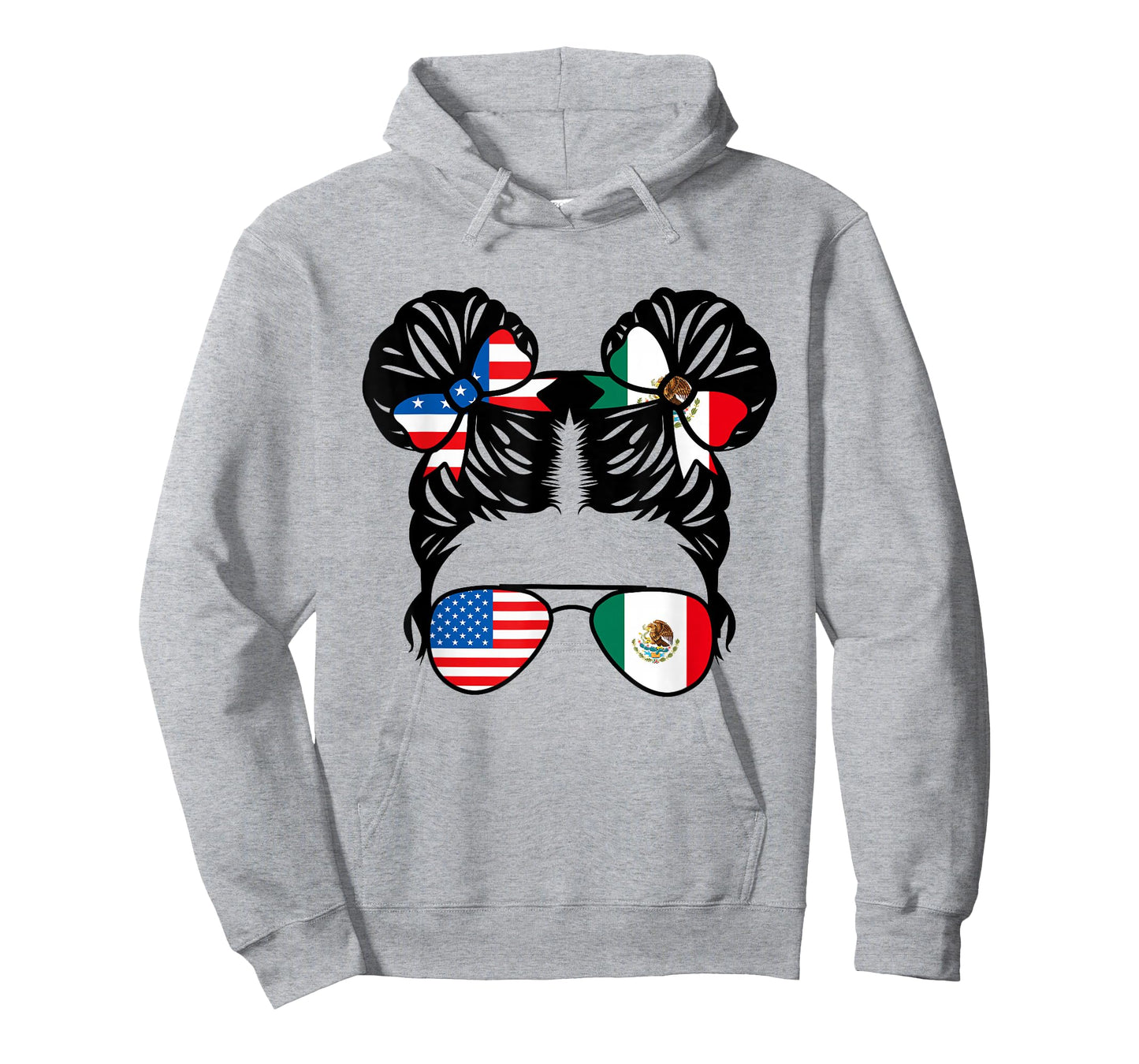 Half American Half Mexican Girl USA Mexico Flag Patriot T-Shirt Small