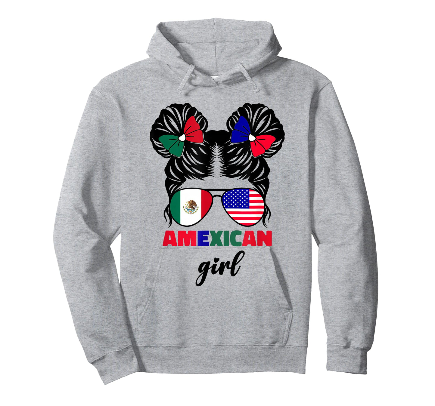 Half Mexican and American Mexico America USA Flag Girls Kids T-Shirt