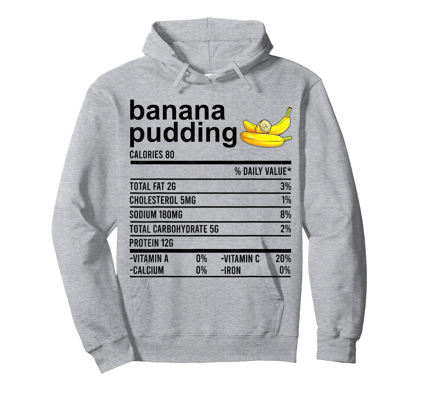 Funny Thanksgiving Shirt Banana Pudding Nutrition Facts Food T-Shirt