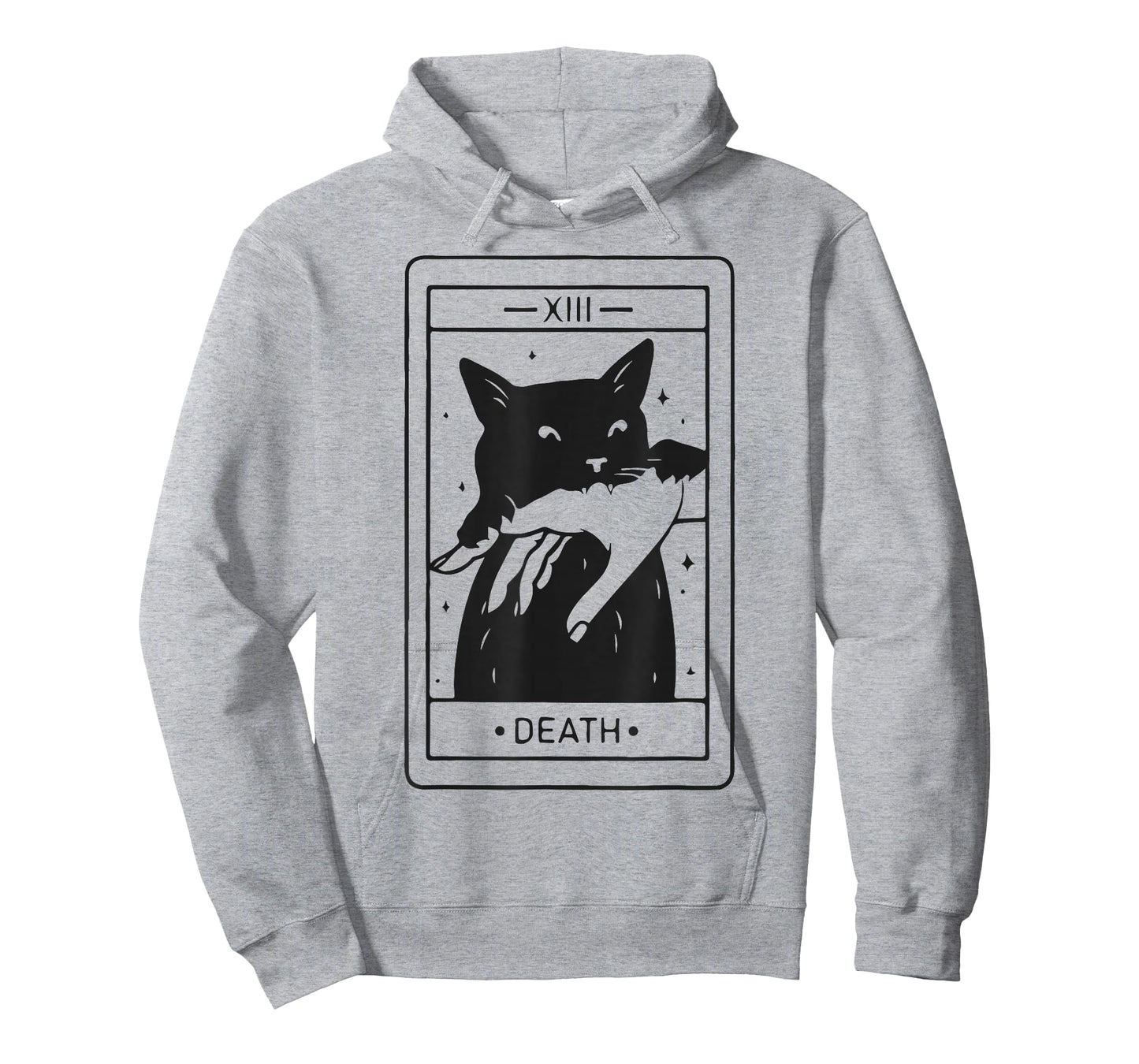 Black Cat Tarot Death Halloween Witchy Cat Lover Men Women T-Shirt