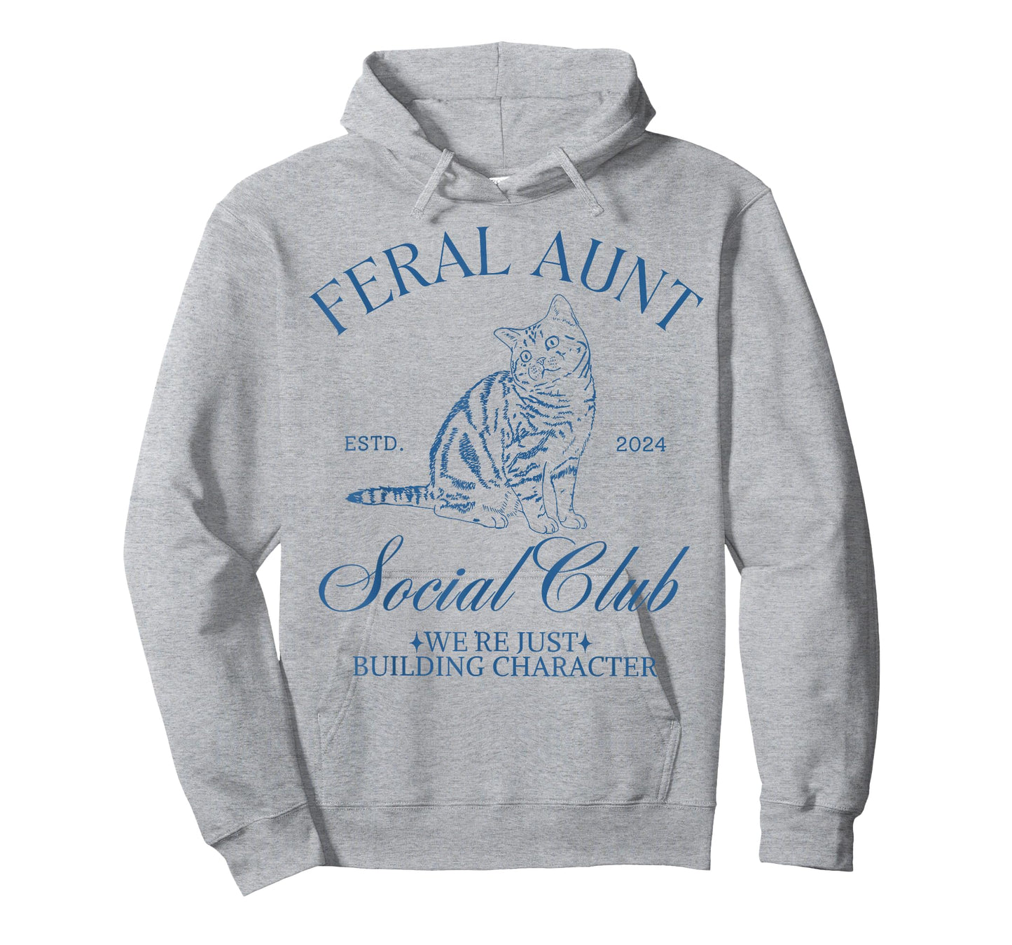 Feral Aunt Social Club Old Money Cat Themed Auntie Womens T-Shirt