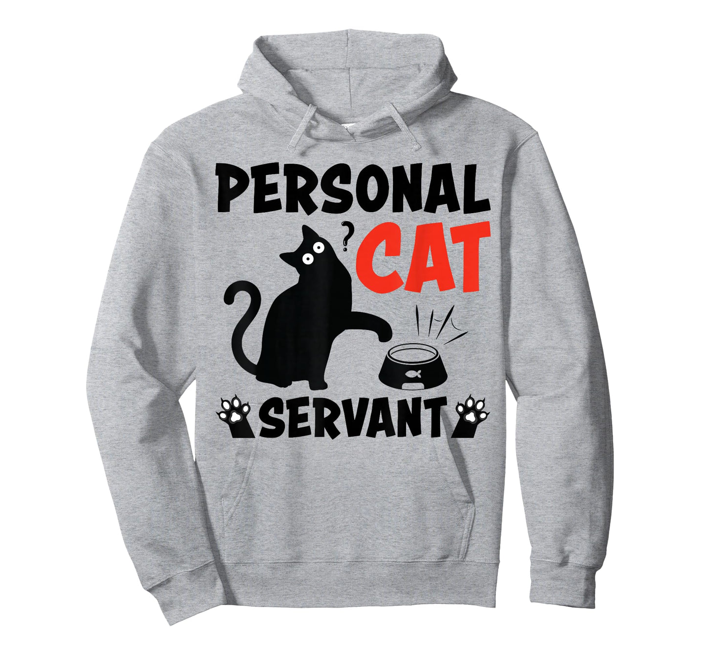 Personal Cat Servant Funny Black Cat Lover Men Women T-Shirt