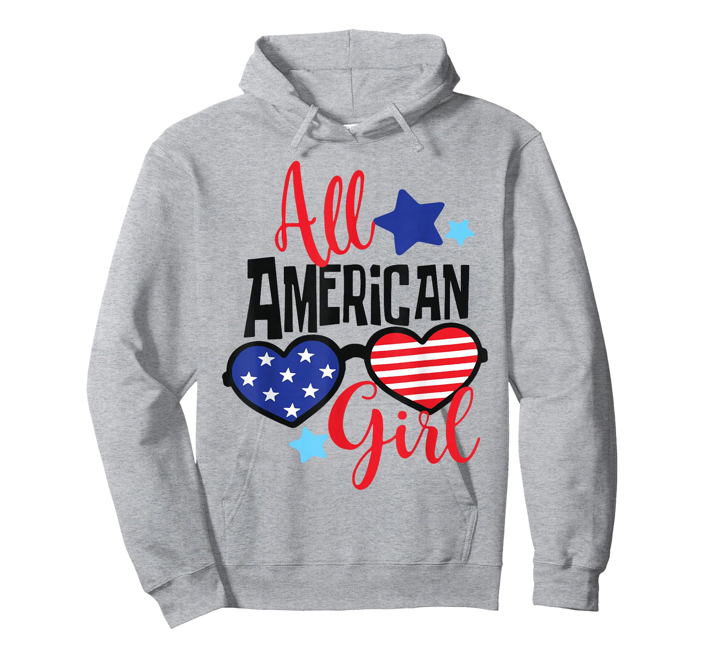 All American Girl Cute 4th July Teen Toddler Flag Patriotic T-Shirt