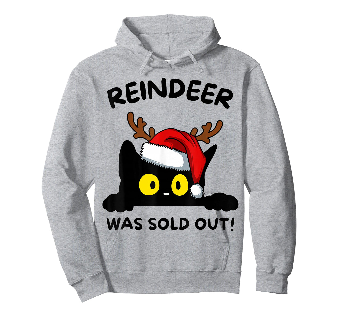 Reindeer was Sold Out | Funny Black Cat Christmas T-Shirt