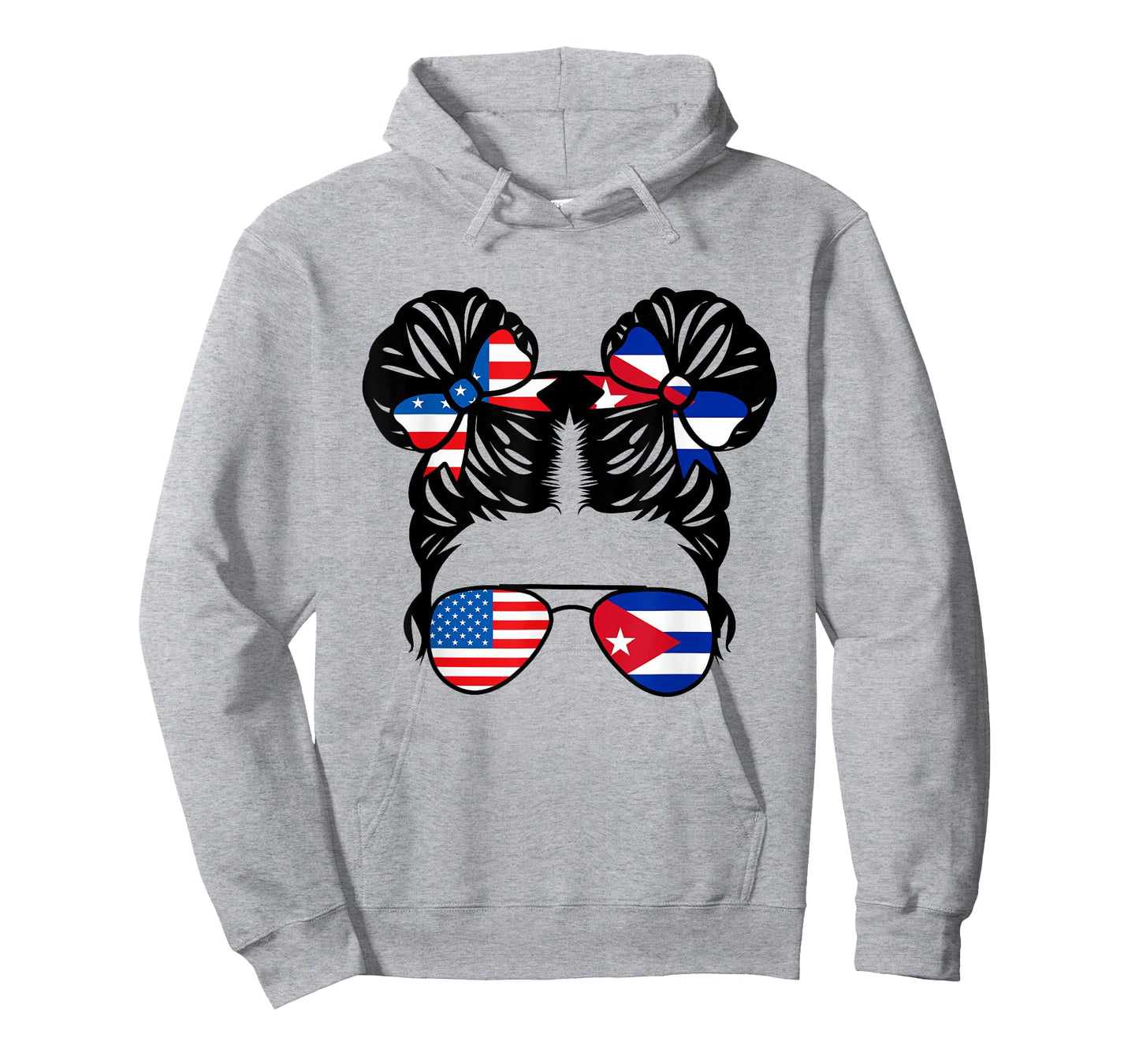 Half American Half Cuban Girl USA Cuba Flag Patriot T-Shirt