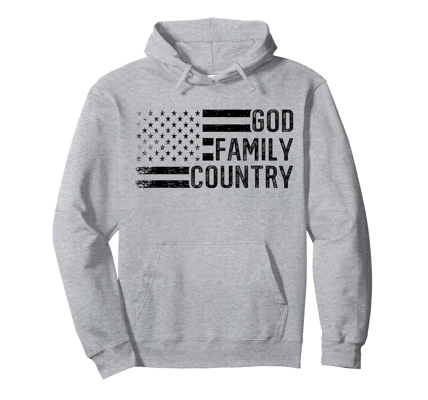 God Family Country - Patriotic Christian US Flag T-Shirt
