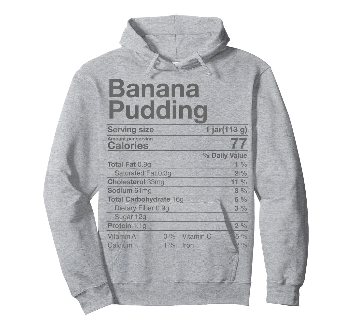 Banana Pudding Nutrition Fact Thanksgiving Gift Turkey Day T-Shirt