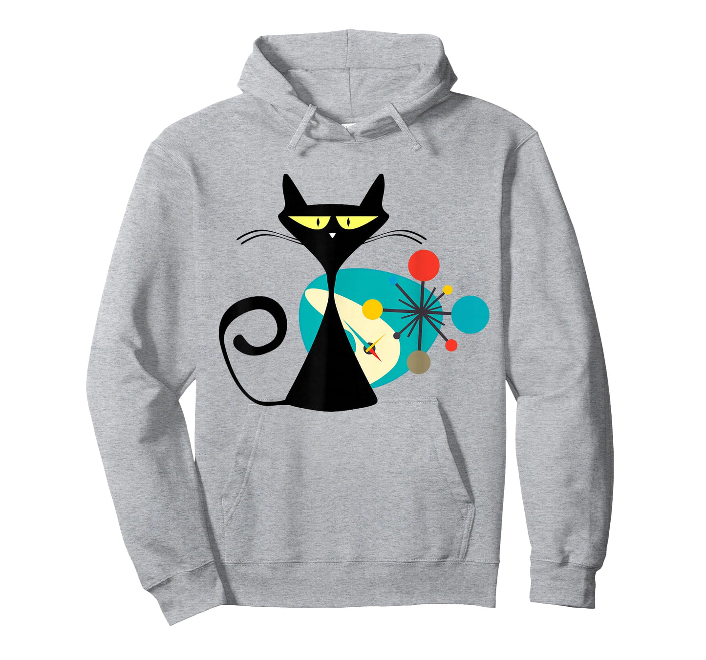 Midcentury Mid Century Cat Retro Atomic Age Space Modern T-Shirt