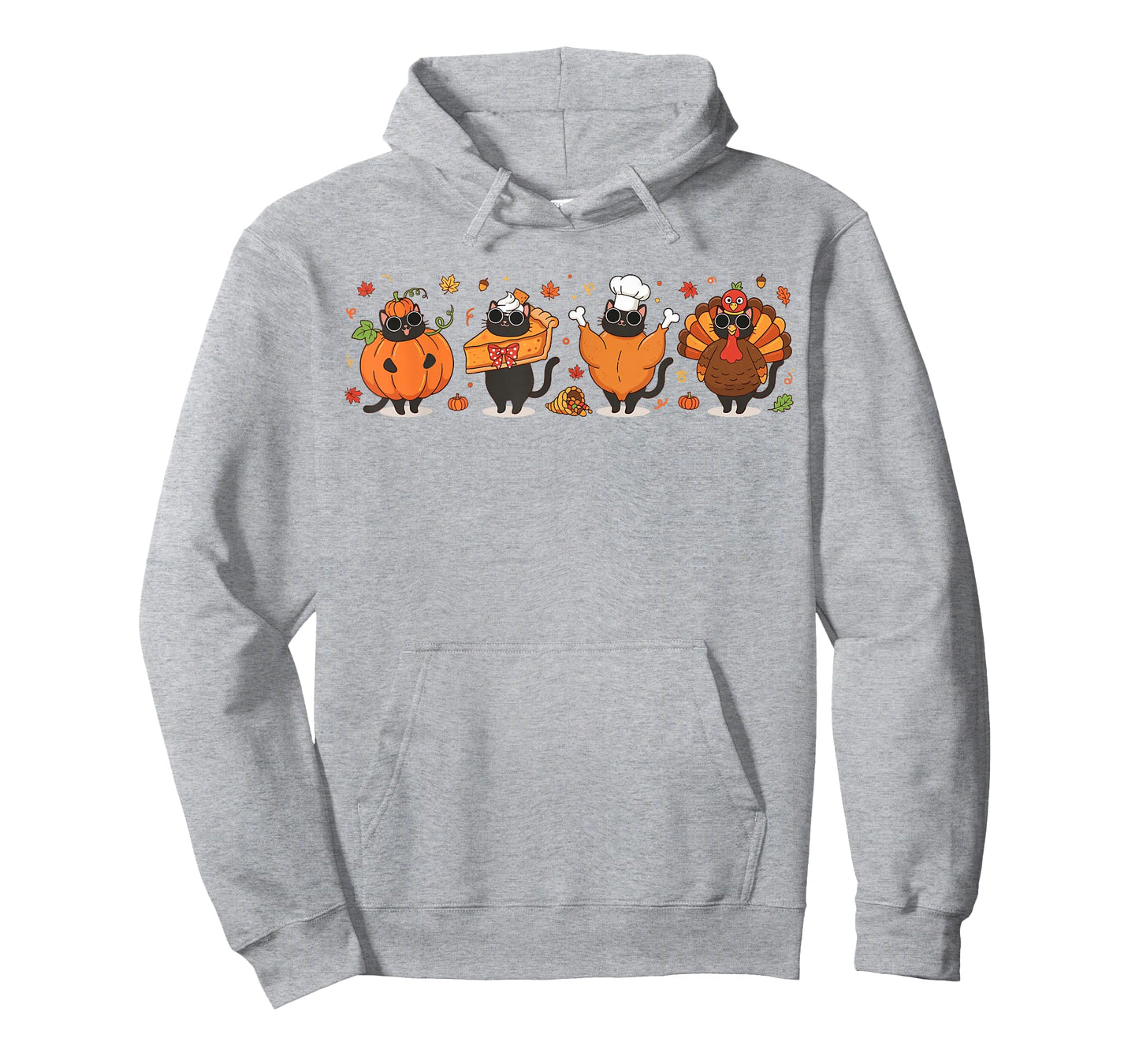 Black Cat Pumpkin Pie Turkey Thanksgiving Fall Cat Lovers T-Shirt