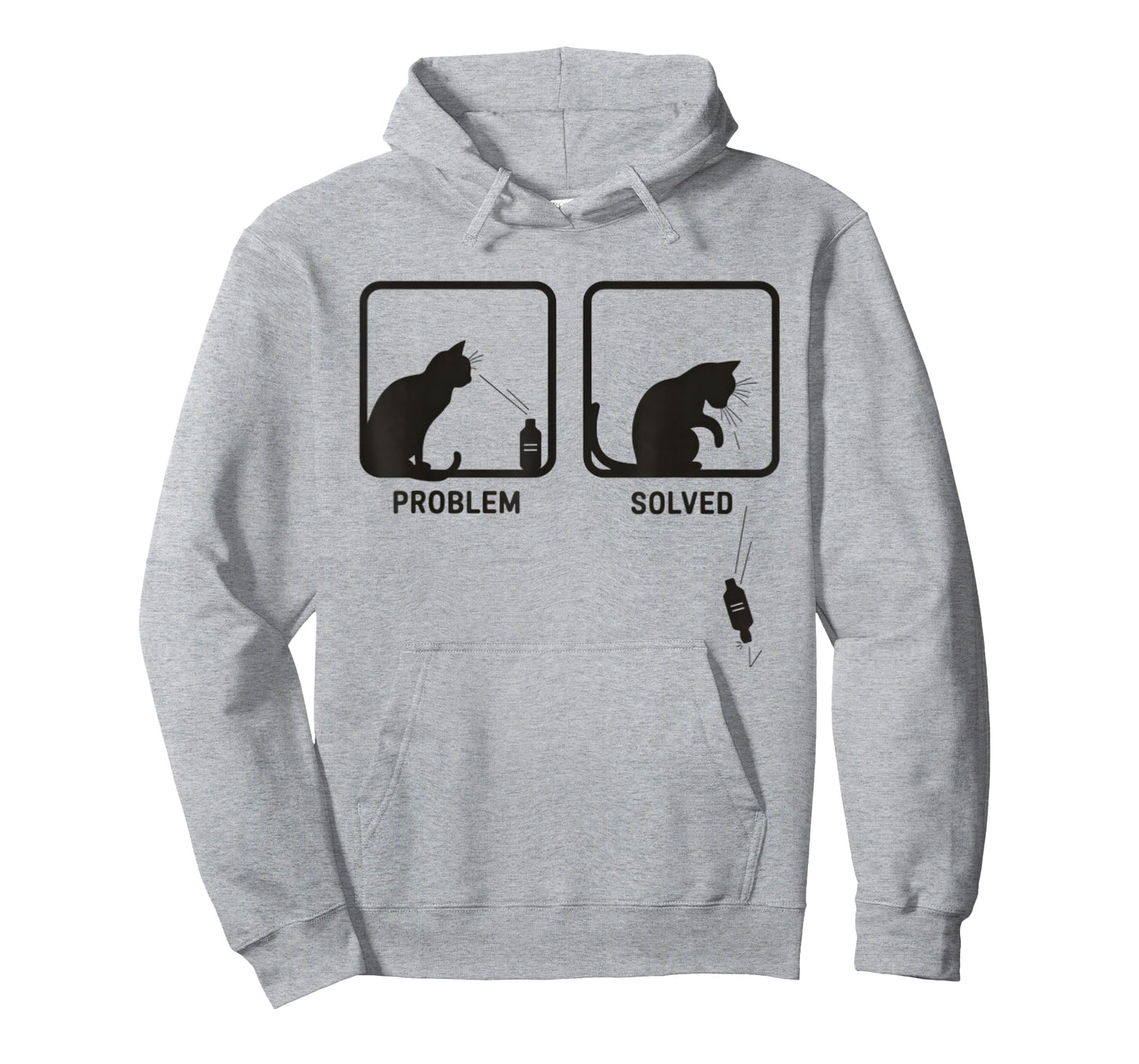 Problem Solved Funny Sarcastic Cat Graphic T-Shirt