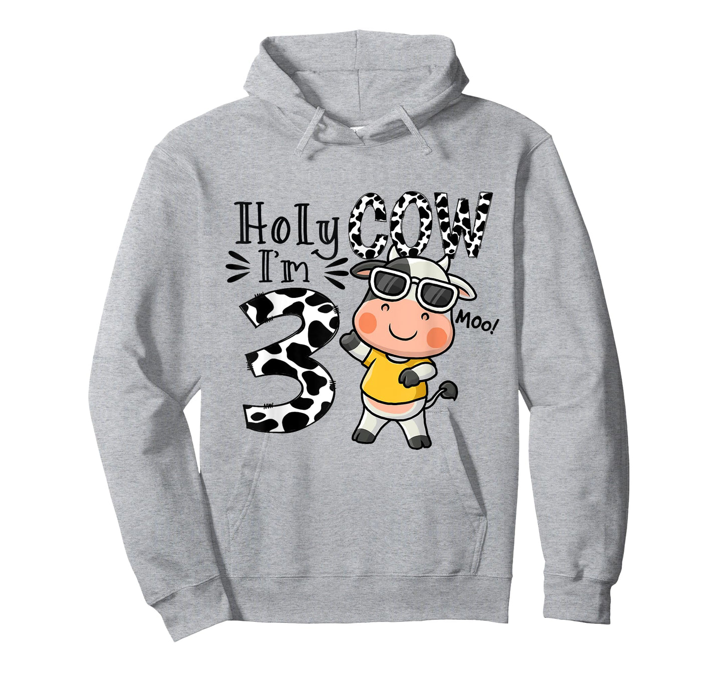 Cute Holy Cow I'm 3 Birthday Boy 3rd Cow Farm Animals Bday T-Shirt