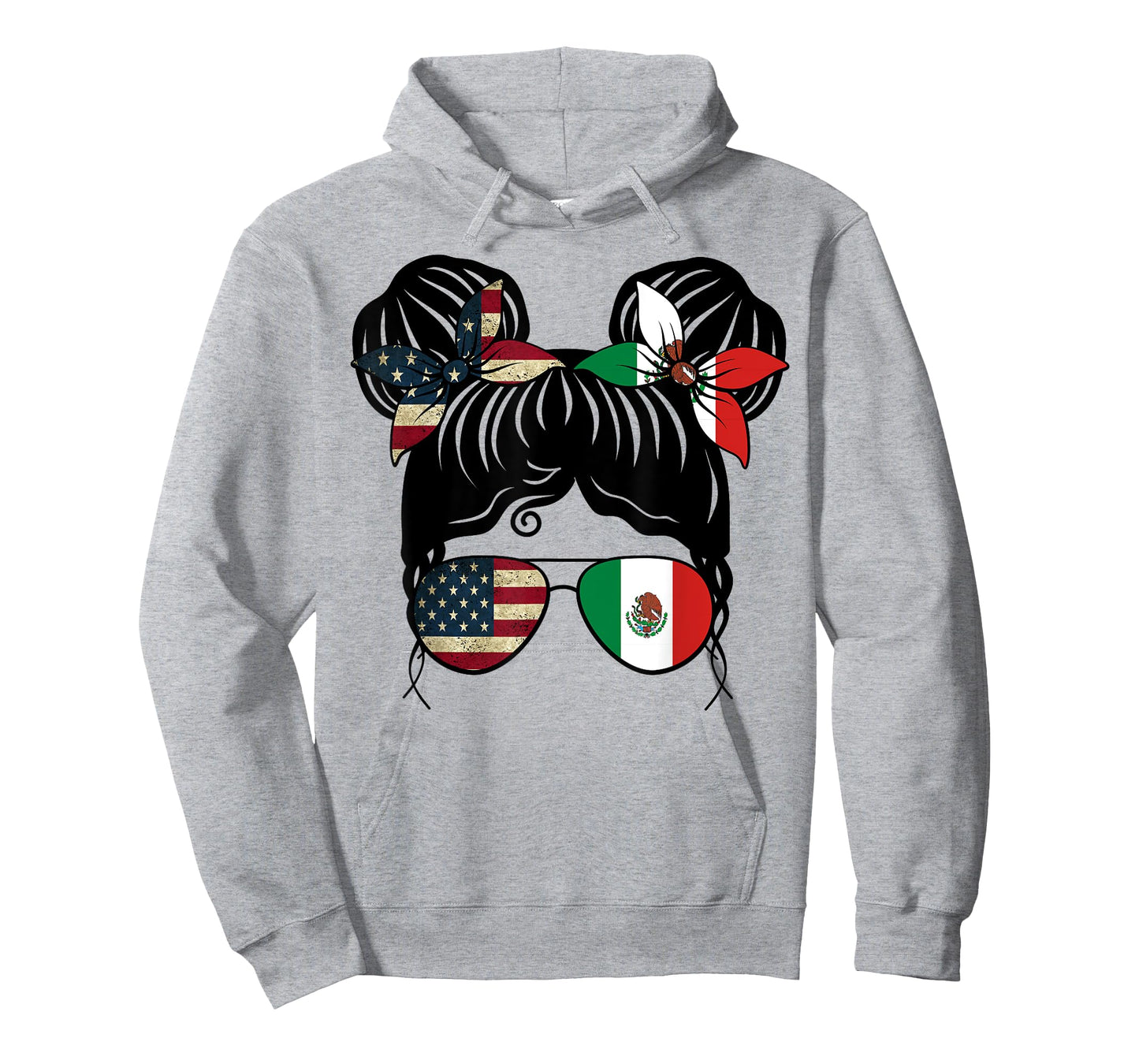 Half American Half Mexican Girl USA Mexico Flag Kids T-Shirt