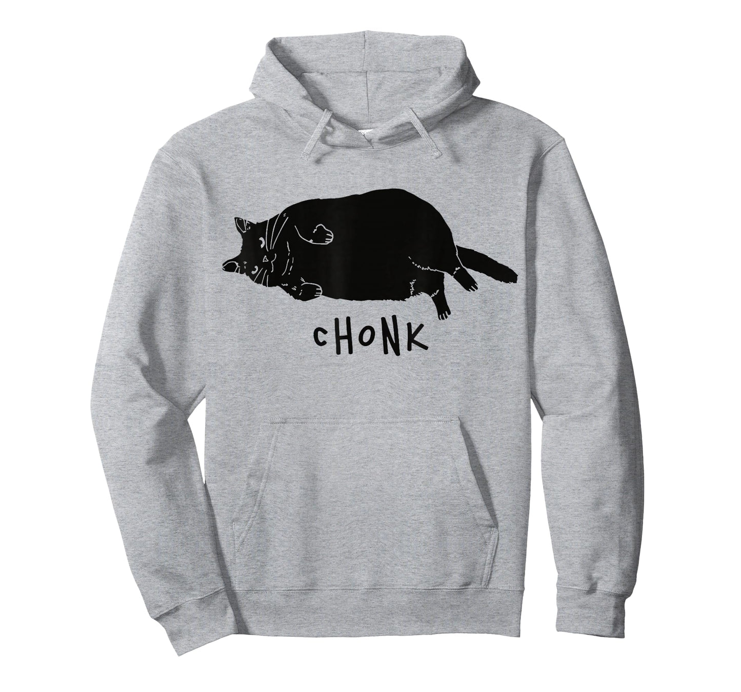 Black Cat Chonk Funny Black Cat Meme Fat Chonky Cat T-Shirt