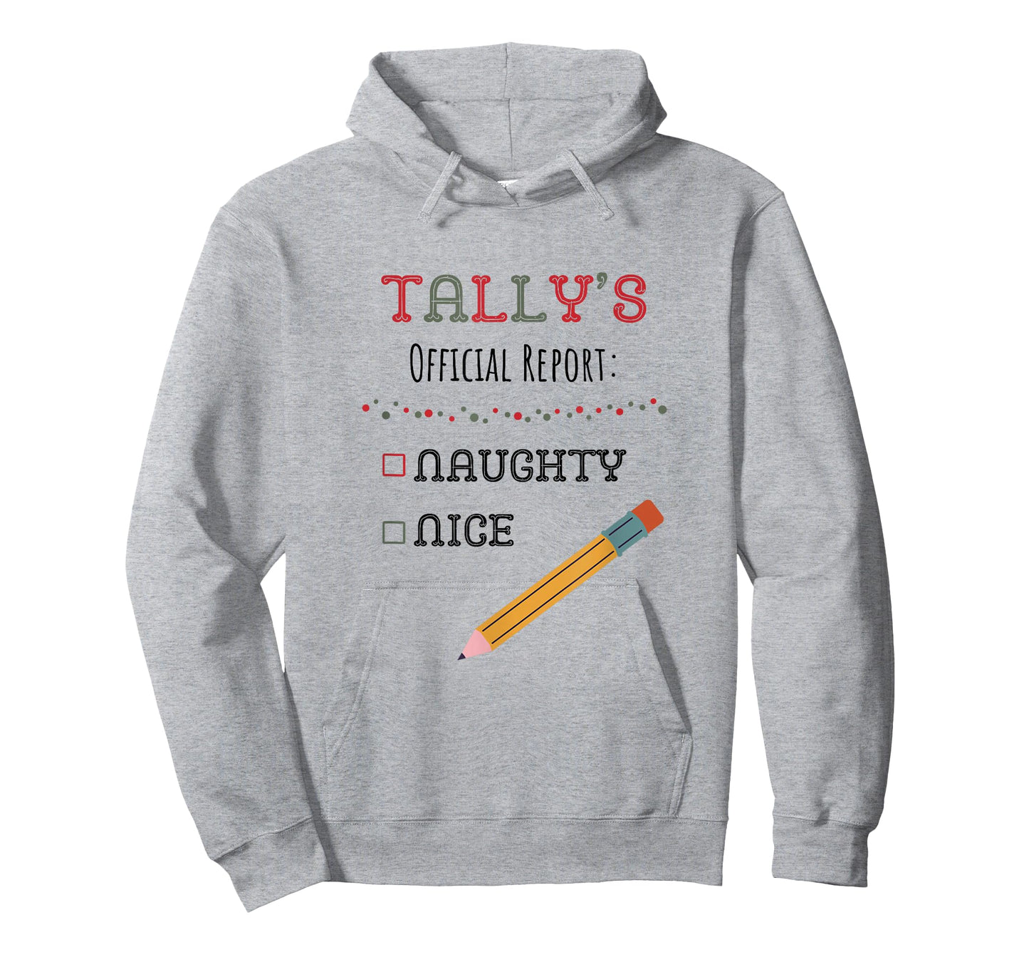 Tally Elf Official Report Winter Holiday Naughty Nice Santa T-Shirt