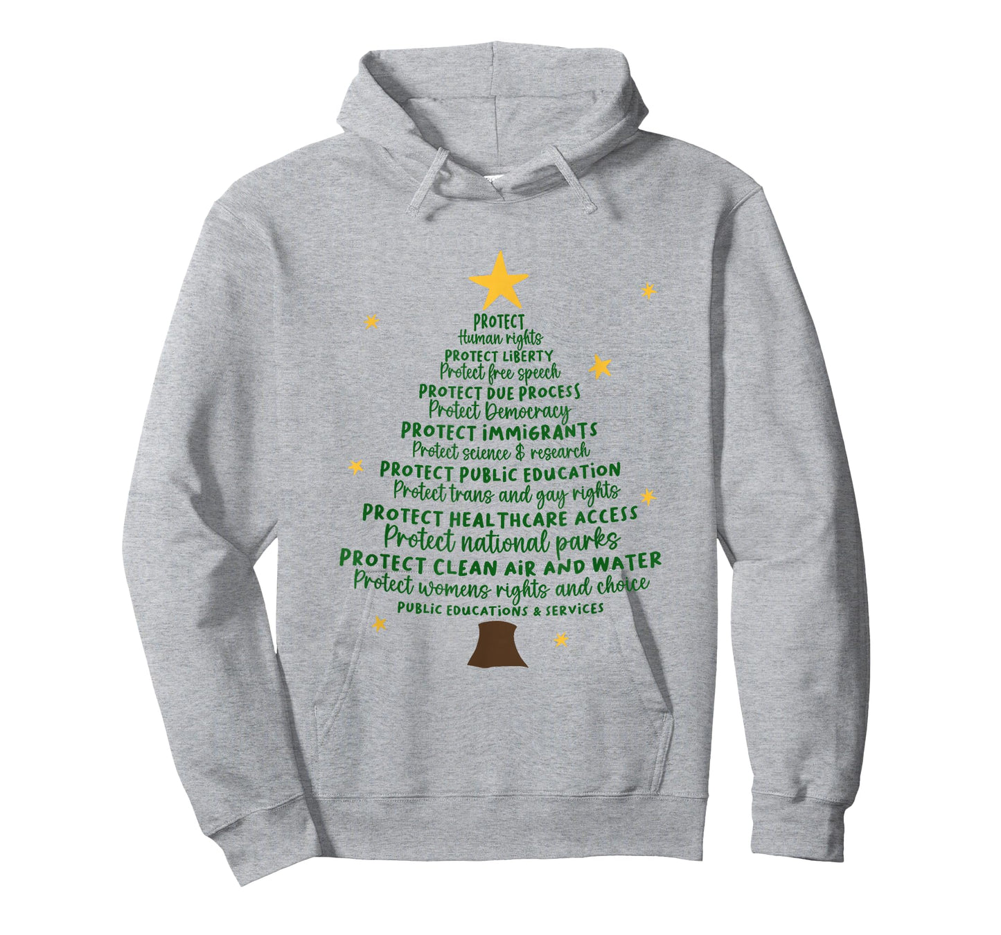 Protect Democracy Christmas Tree Anti Trump T-Shirt