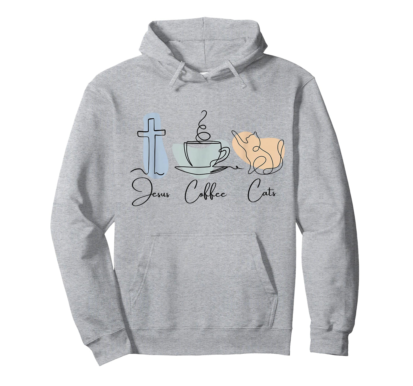 Jesus Coffee Cats Funny Cute Design Jesus Lovers Christian T-Shirt