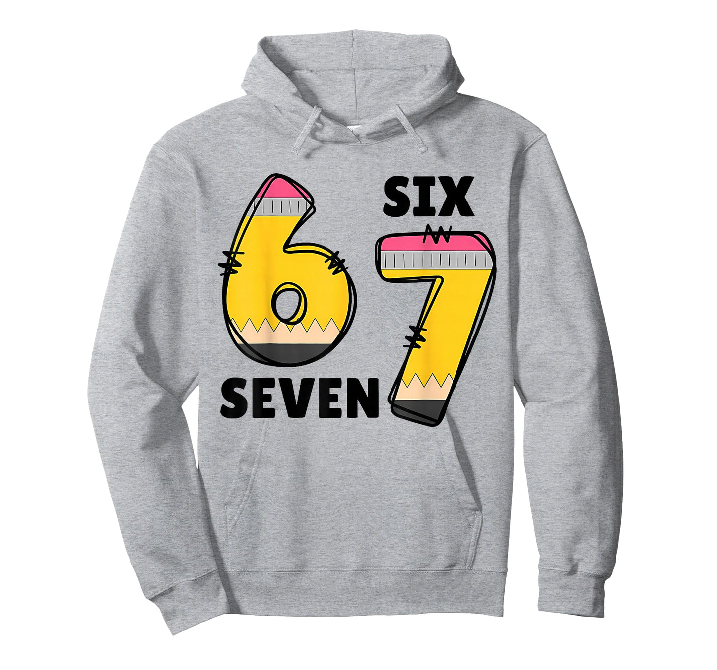 Funny 6 7 Six Seven Pencil Teacher Middle High School Humor T-Shirt