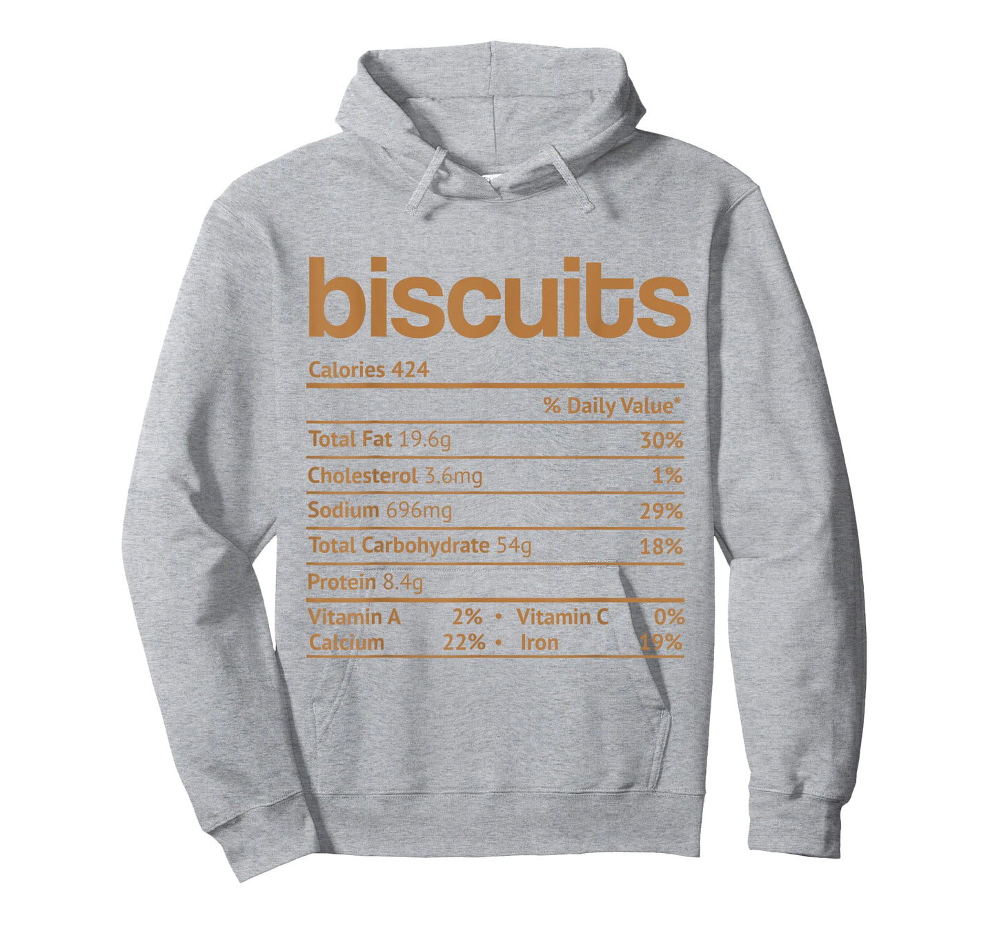 Biscuits Nutrition Facts Funny Thanksgiving Christmas Food T-Shirt