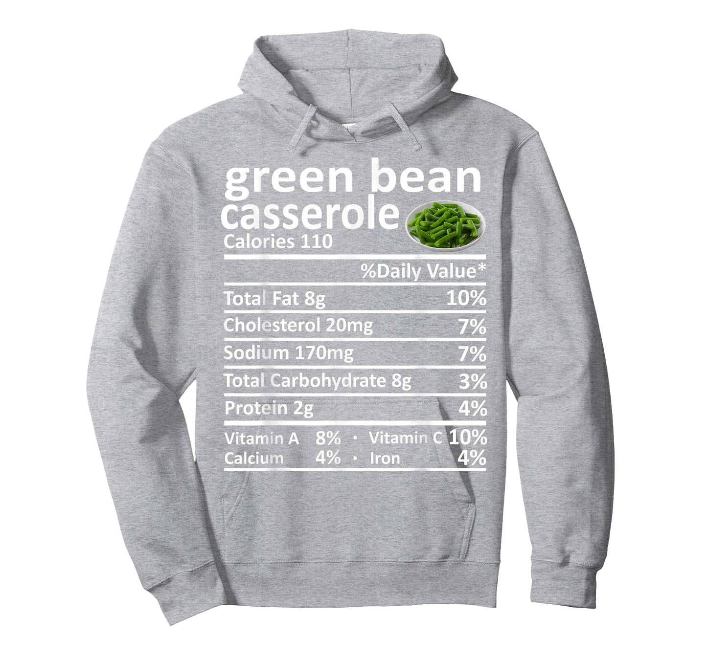 Green Bean Casserole Nutrition Food Facts Funny Thanksgiving T-Shirt