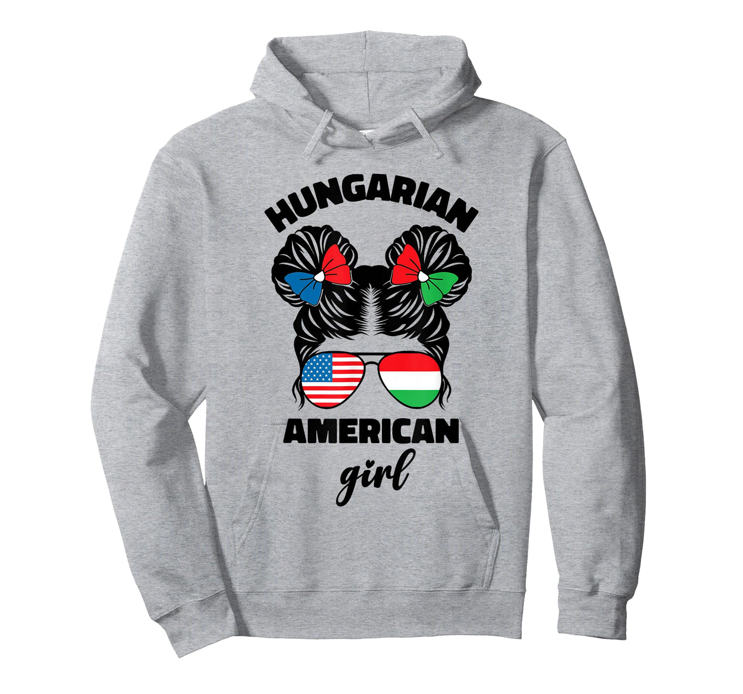 Half Hungarian And American Hungary Flag Magyar Kids Girl T-Shirt