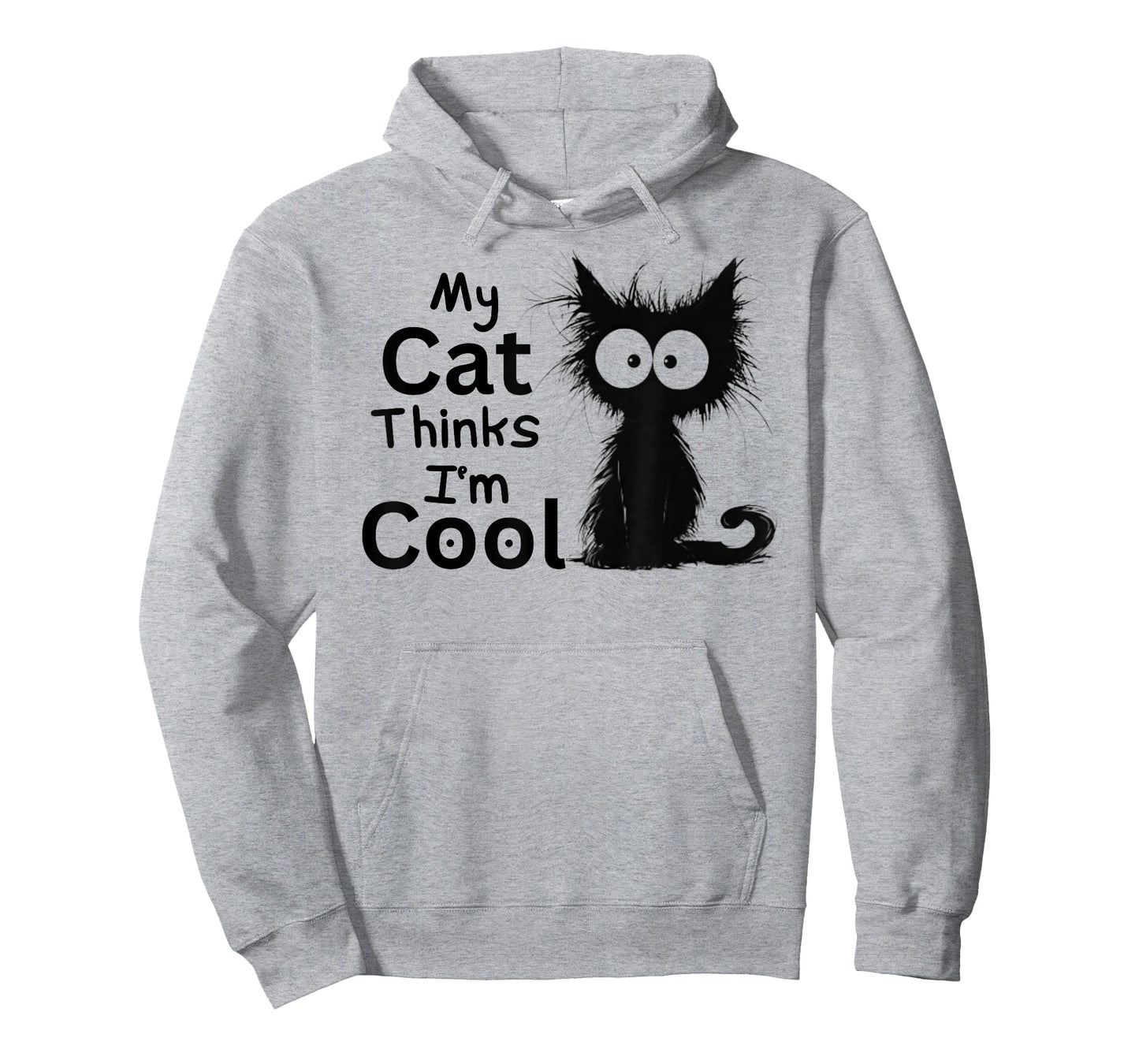 Funny Cat My Cat Thinks I'm Cool Cute Kitten Black Cat Lover T-Shirt