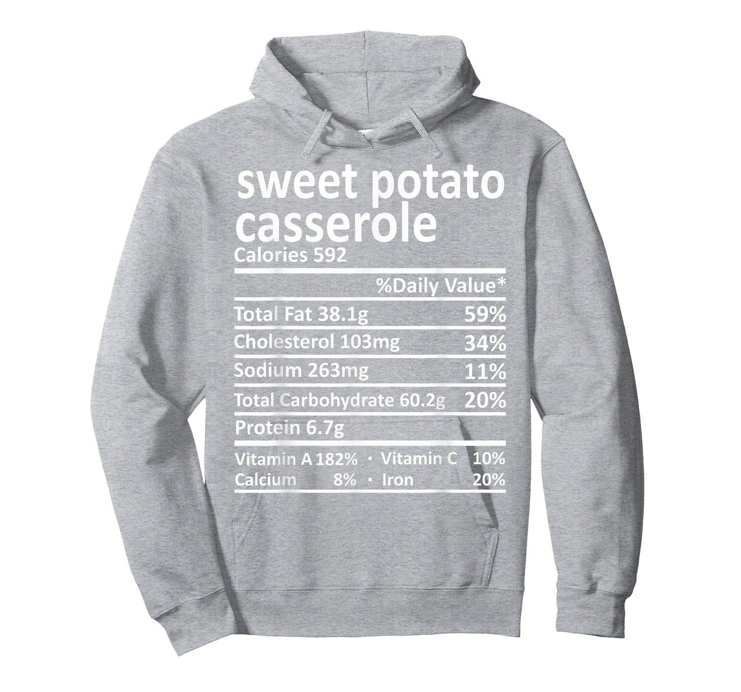 Sweet Potato Casserole Nutrition Thanksgiving Food Facts T-Shirt