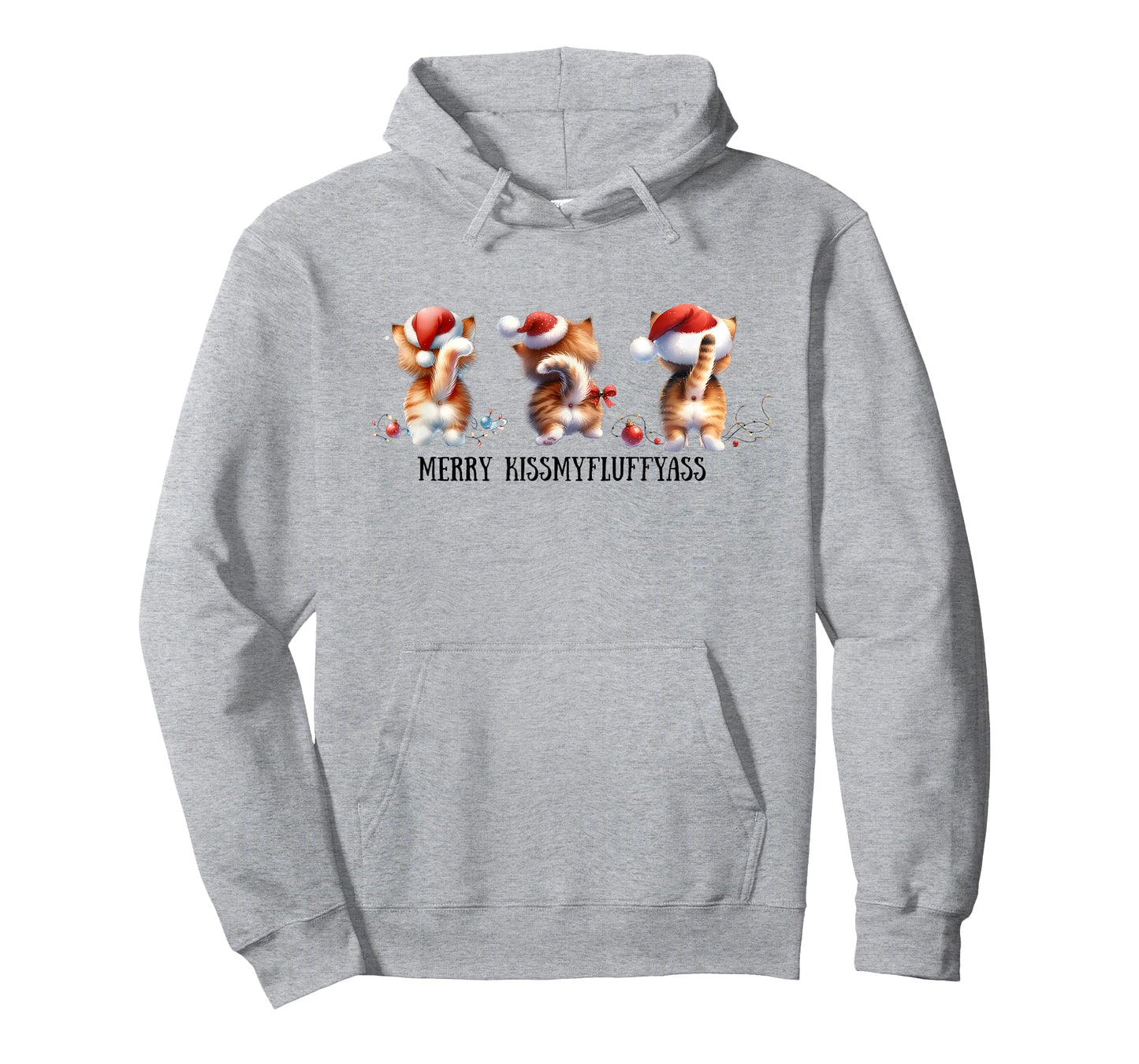 Funny Sarcastic Christmas Cat Butt T-Shirt