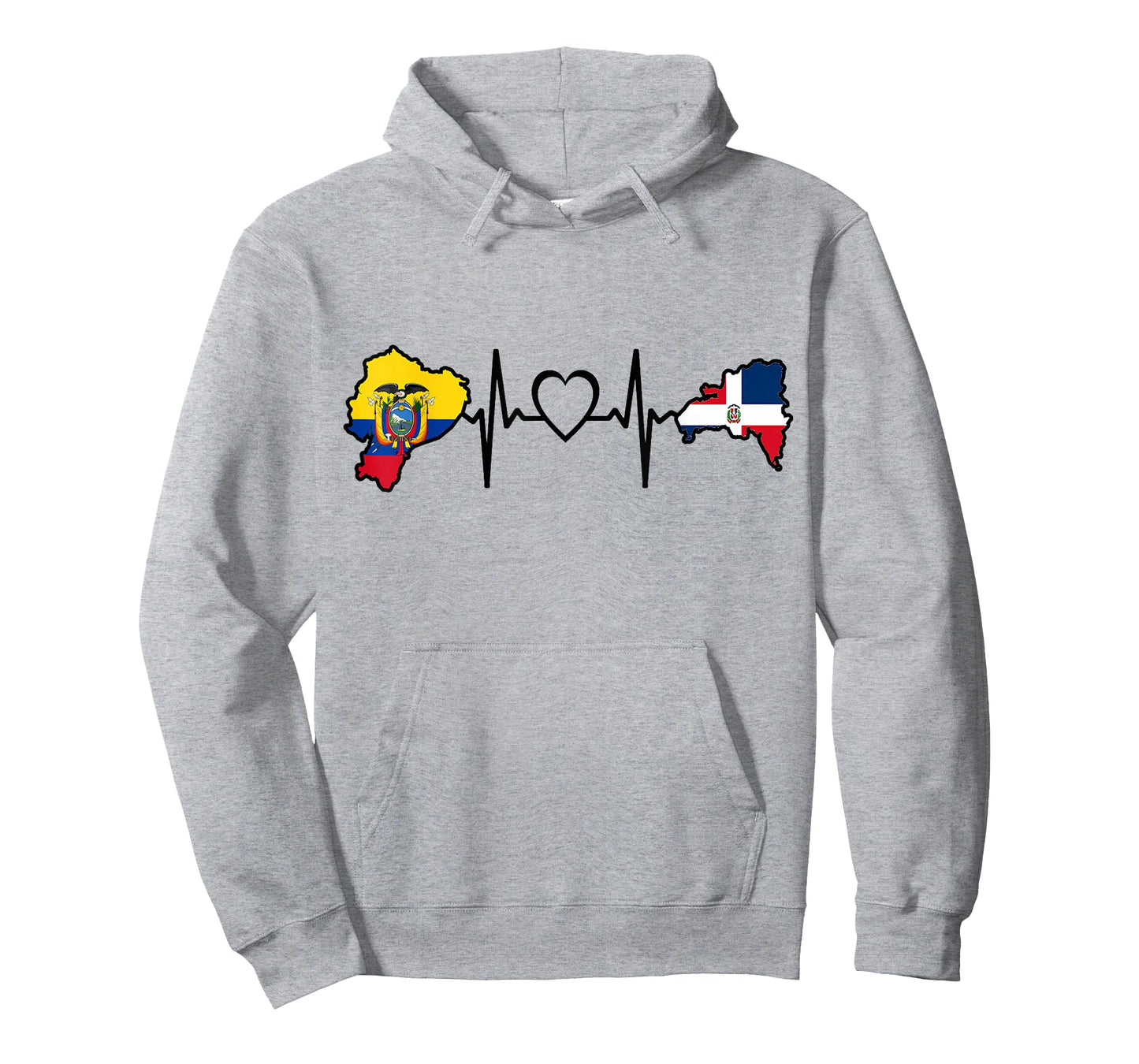 Dominican Ecuadorian Heartbeat Ecuador Flag Heritage T-Shirt