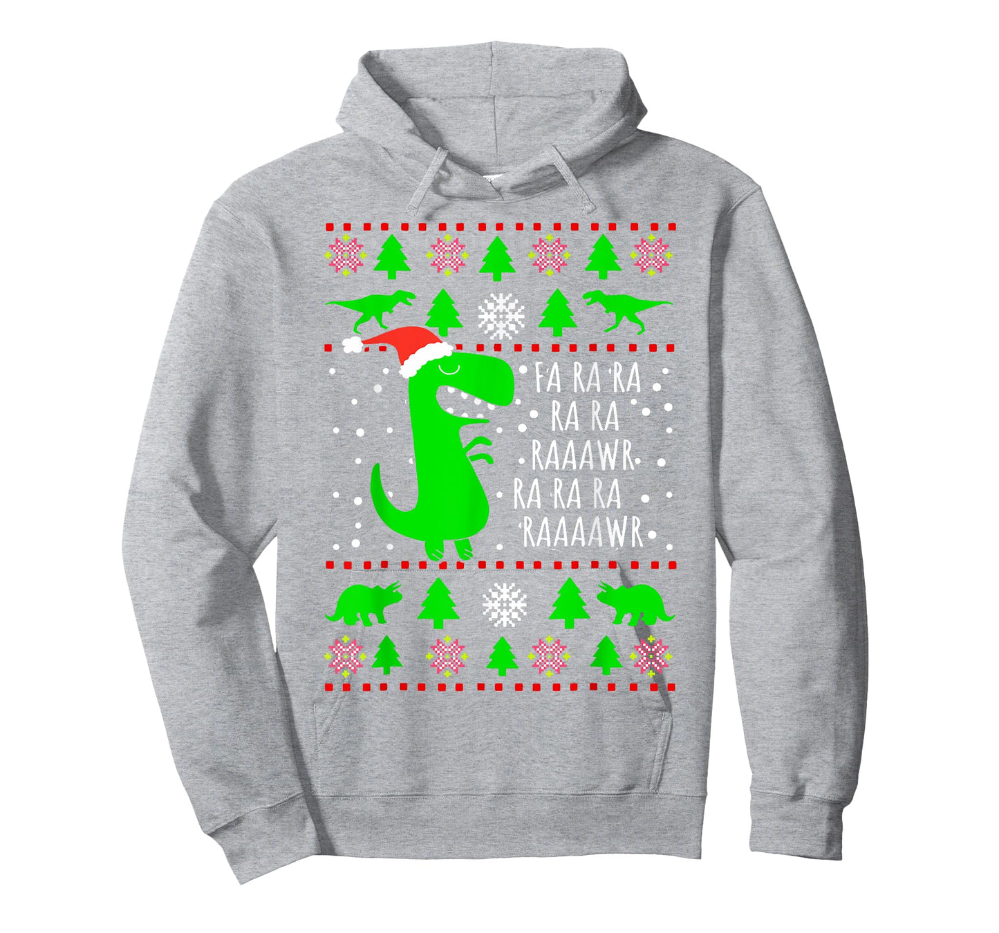 Dinosaur Ugly Christmas Sweater Fa Ra Rawr Family Kids Boys T-Shirt