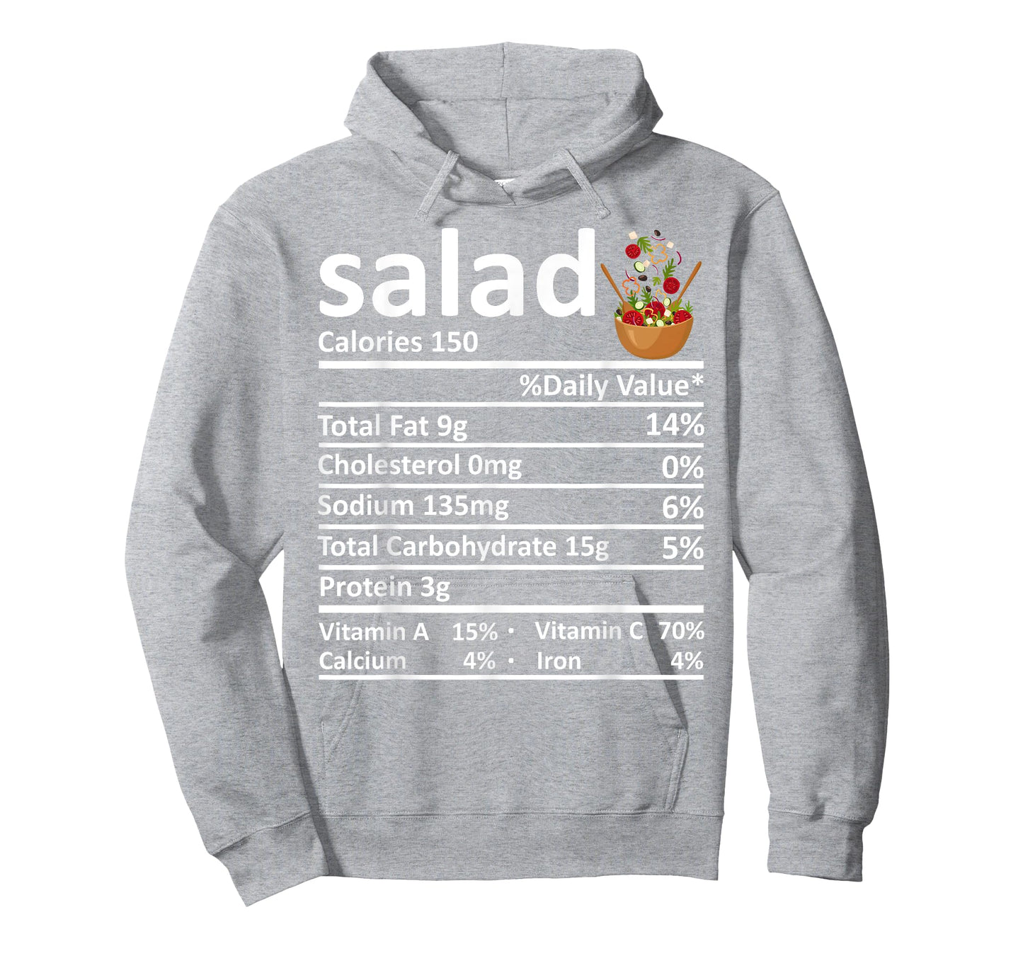 Salad Nutrition Food Facts Thanksgiving Costume Christmas T-Shirt