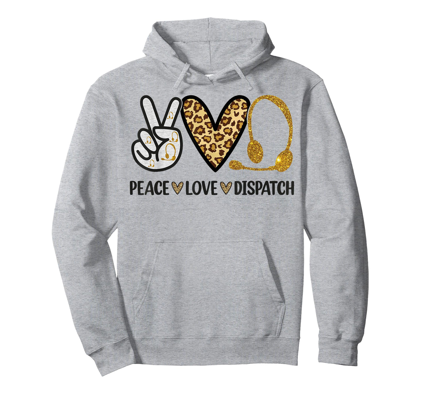911 Dispatcher Peace Love Dispatch Operator EMS T-Shirt