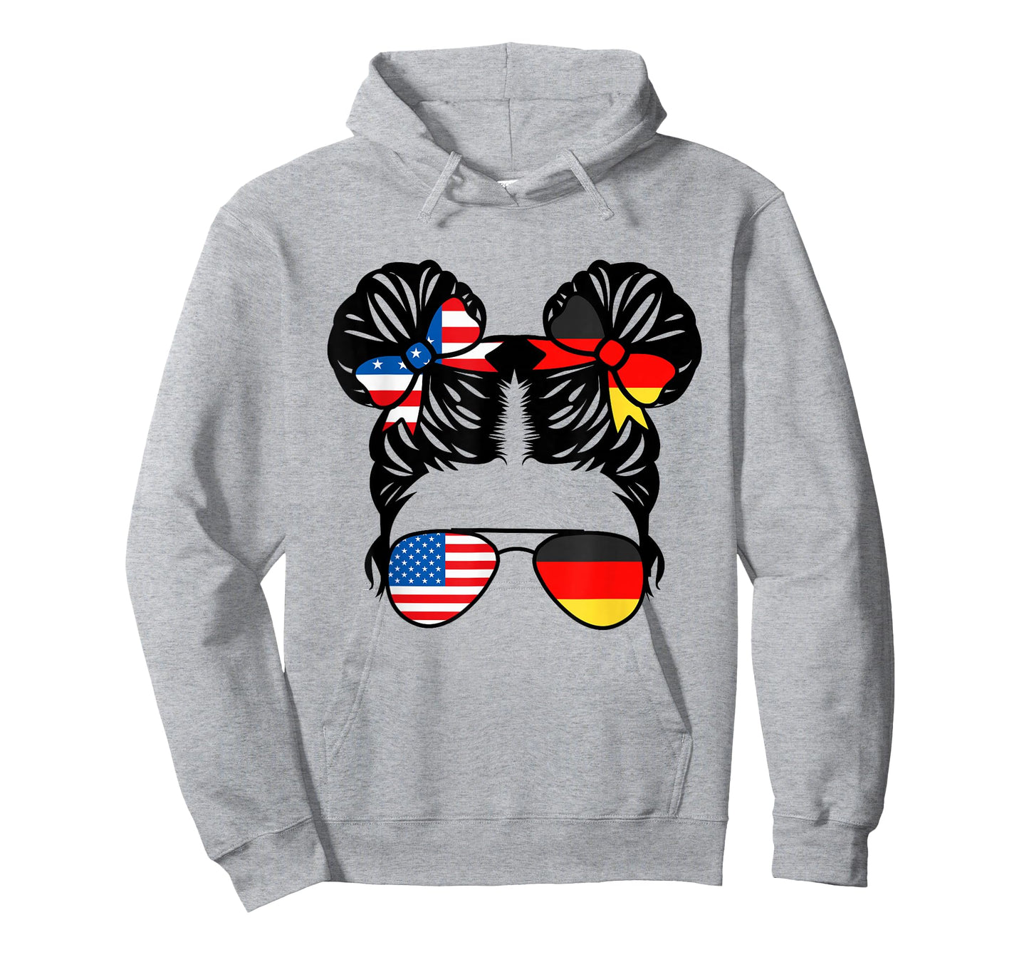 Half American Half German Girl USA Germany Flag Patriot T-Shirt Small
