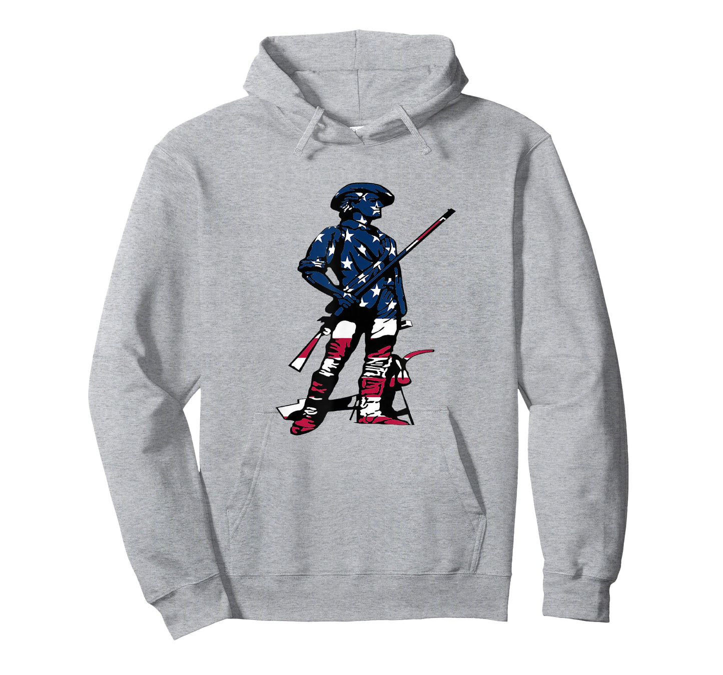 Minute Man Statue - American Flag Silhouette T-Shirt