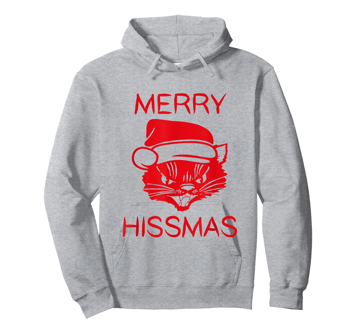 Merry Hissmas - Hissing Cat With Santa Hat T-Shirt