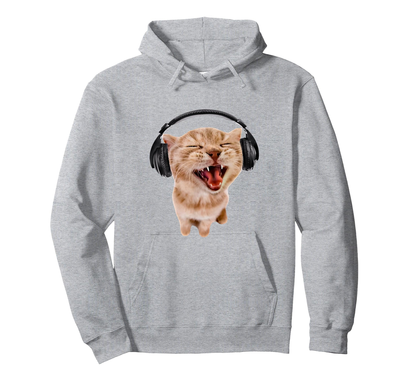 Silly Cat with Headphones T-Shirt
